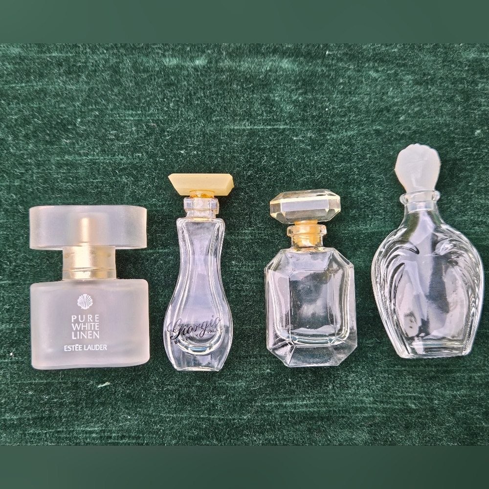Eight Elegant Glass Perfume Bottle Collection Mini Vintage Bottles Miniatures - Picture 4 of 14